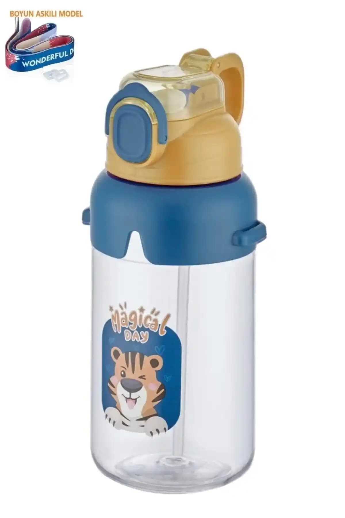 Vagonlife 650 Ml Çocuk Su Matarası Kalın Pipetli Kapak ve Renkli Seçenekler