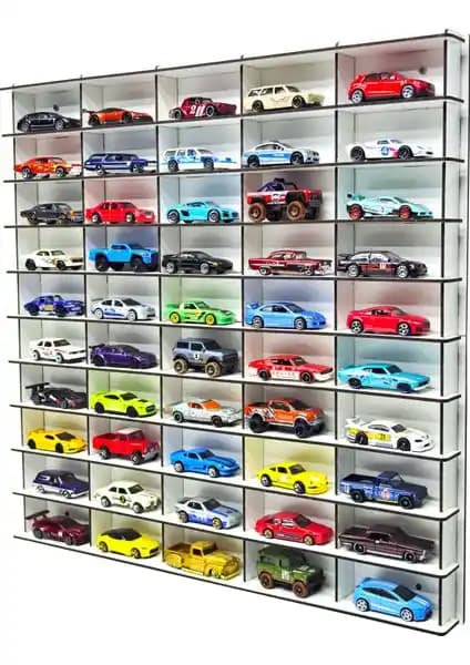 Woodbu 1/64 Hobi Araba Rafı Beyaz: Kolay Kurulum ve Geniş Kapasite Sunan Dekoratif Ürün