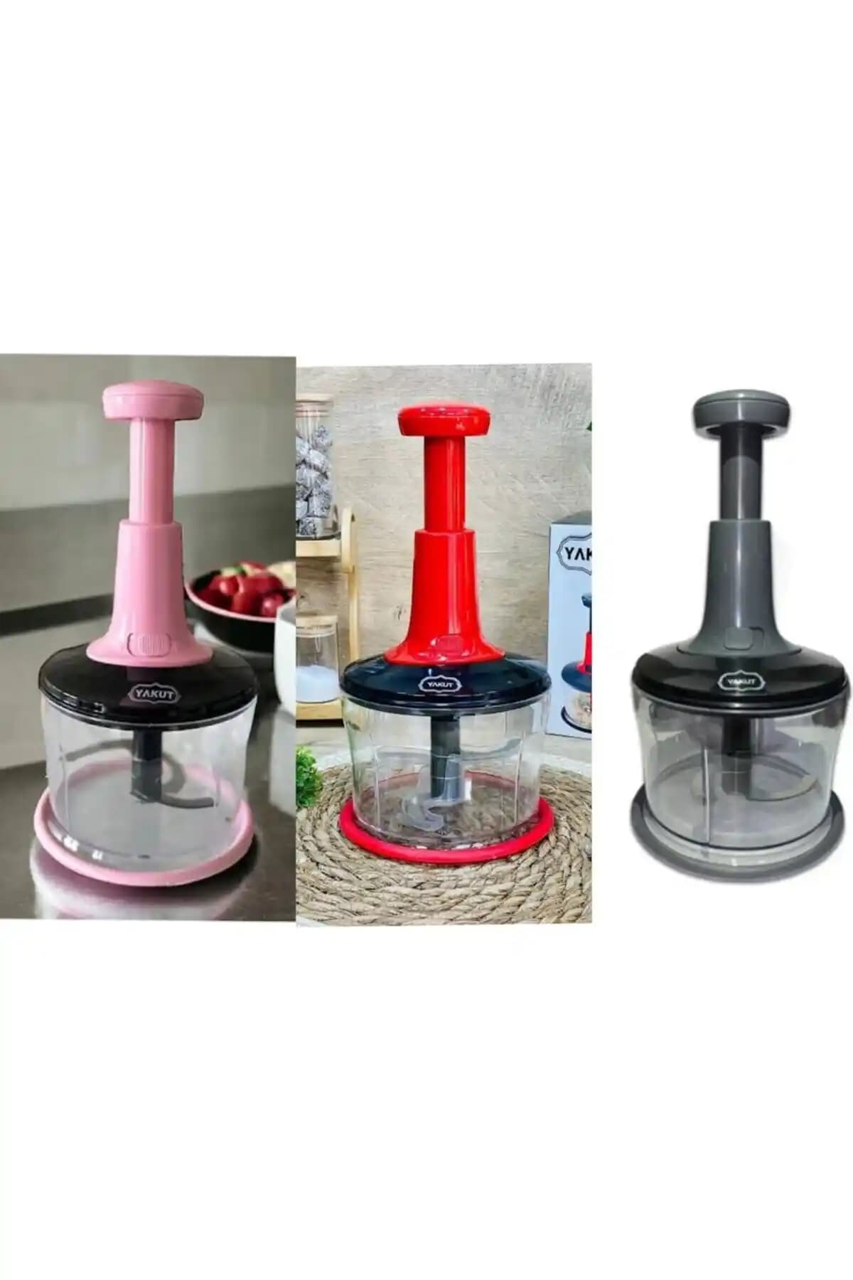 YAKUT Çok Renkli Çelik Bıçaklı Basmalı El Rondo Mutfak Gereçleri Günlük Kullanım İçin