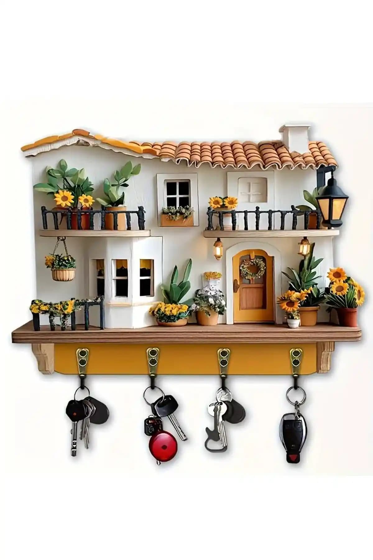 YALOVA SHOP 2D Dekoratif Ahşap Anahtar Askılığı Modern ve Dayanıklı Tasarım