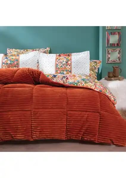 Yataş Diamond Çift Kişilik Triola Set Turuncu Modern ve Şık Yatak Takımı