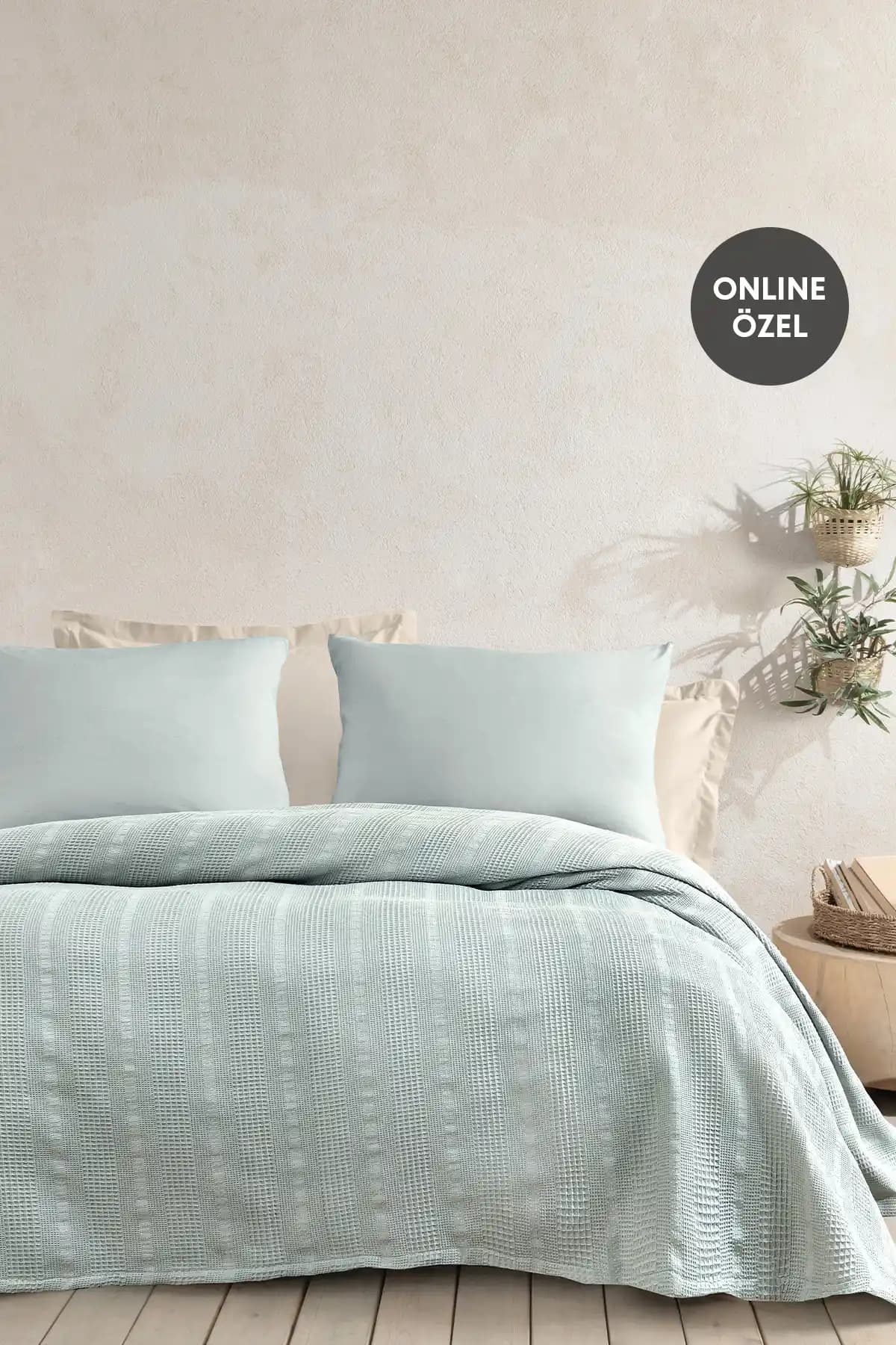 Yataş Liona Çift Kişilik %100 Pamuk Pike Takımı Estetik ve Konfor Sunar