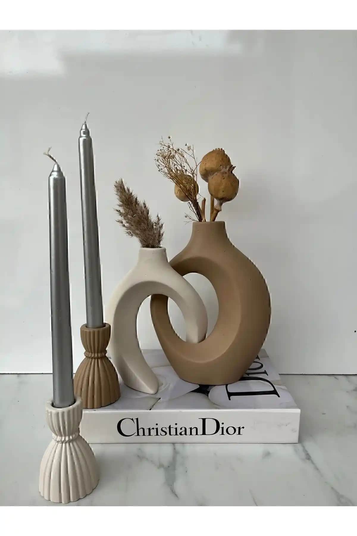 Bohem Tarzıyla Evlerinizi Süsleyen Özel Tasarım Vazo ve Mumluk Seti