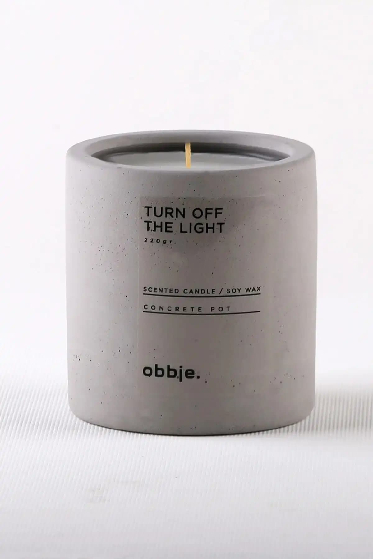 OBBJE Kakao ve Krema Kokulu Dekoratif Beton Mumları Modern İç Mekan Dekorasyonları İçin Uygun