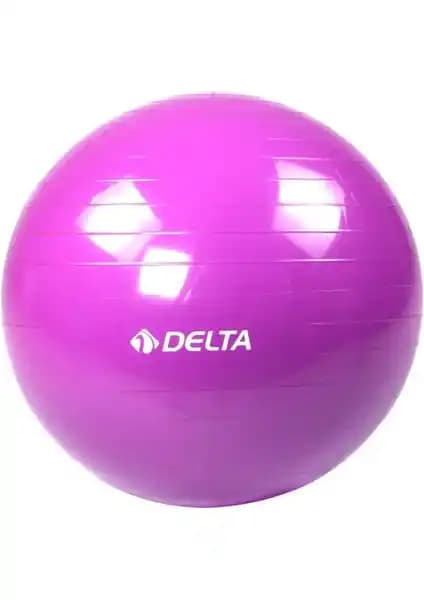 Delta 55 cm Dura-Strong Deluxe Mor Pilates Topu ile Sağlıklı Yaşam ve Egzersizler