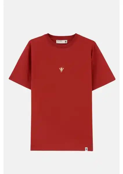 WWF Zürafa Motifli Hafif Kiremit Renk Doğa ve Hayvan Sevgisi Tişörtü 75-90 karakter