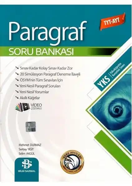 Bilgi Sarmal TYT AYT Paragraf Soru Bankası: Güncel ve Kapsamlı Sınav Hazırlık Kaynağı