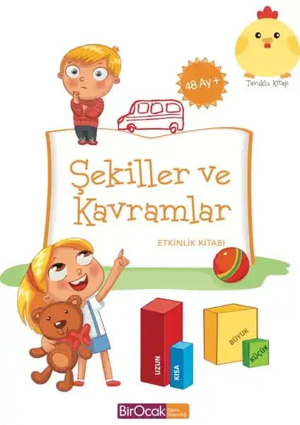 Çocuklar İçin Şekiller ve Kavramlar Etkinlik Kitabı Erken Eğitim ve Gelişim Destekli