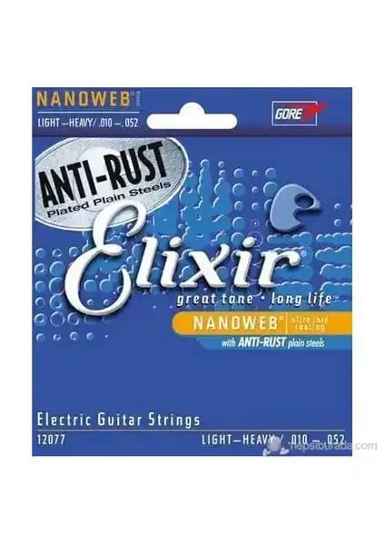 Elixir 12077 Nanoweb Light Heavy Elektro Gitar Teli Performans ve Dayanıklılık Sunar