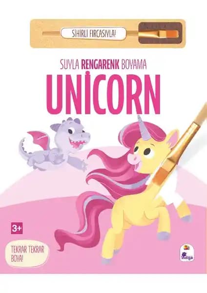İndigo Çocuk Suyla Rengarenk Boyama Kitabı Unicorn Teması Sürdürülebilir Eğitici Aktivite
