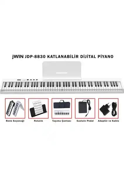 Jwin JDP-8830 Katlanabilir Bluetooth ve Şarjlı Dijital Piyano Özellikleri ve Kullanıcı Yorumları