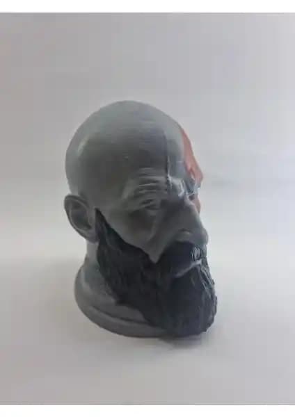 Kratos 3D Baskı Büst: Mitolojik Savaşçının Güçlü ve Detaylı Temsili