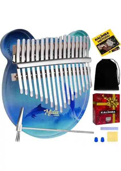 Midex KLX-650 Okyanus Cam Kalimba 17 Tuşlu Full Set: Yüksek Kalite ve Estetik Müzik Enstrümanı