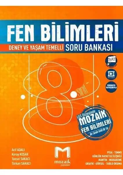 Mozaik Yayınları 8. Sınıf Fen Bilimleri Soru Bankası 2025 Güncel ve Kapsamlı Öğrenci Kaynağı