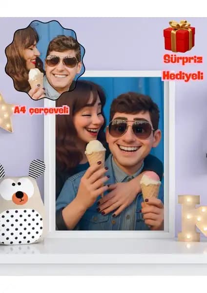 Nevty A New World Pixar Tarzı 3D Animasyon Karikatür Posterleri ile Özel Anlarınızı Ölümsüzleştirin
