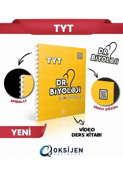 Oksijen Yayınları TYT Biyoloji Video Ders Kitabı Güncellenmiş İçerik ve Öğrenme Teknikleri