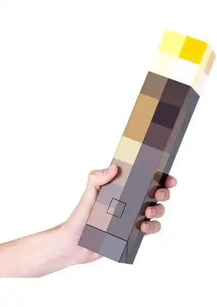 Schulzz Minecraft Madenci Gece Işığı LED Pilli Çocuk Odası Dekorasyonu