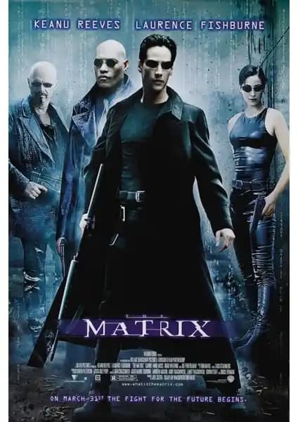 The Matrix 1999 Temalı Poster Estetik ve Dayanıklı Dekorasyon Ürünü