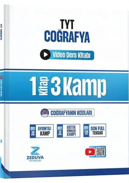 Zeduva Yayınları Coğrafyanın Kodları TYT Coğrafya 1 Kitap 3 Kamp Video Ders Kitabı İnceleme ve Özellikleri