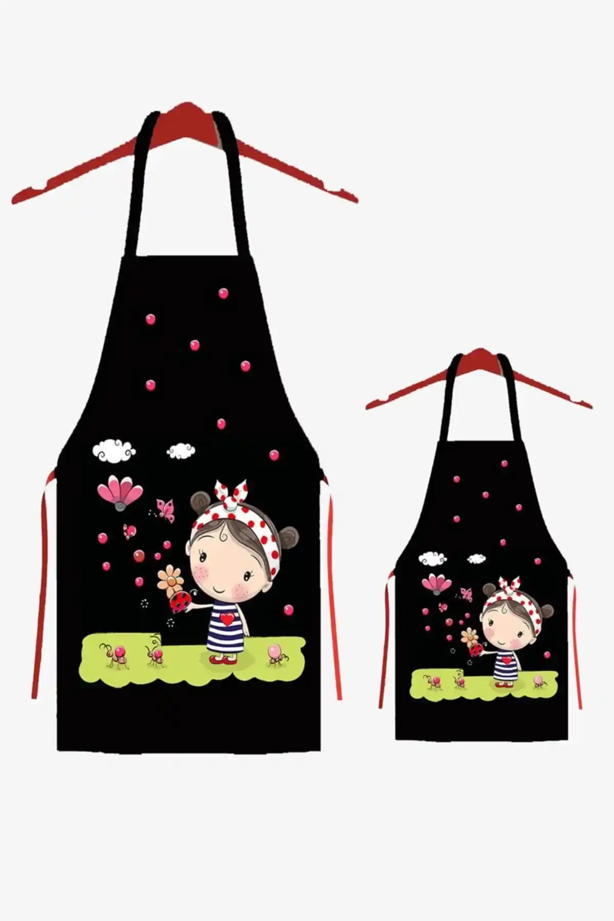 Ays Home Şirine Anne Kız Mutfak Önlüğü Seti: Şık ve Kullanışlı Mutfak Gereçleri