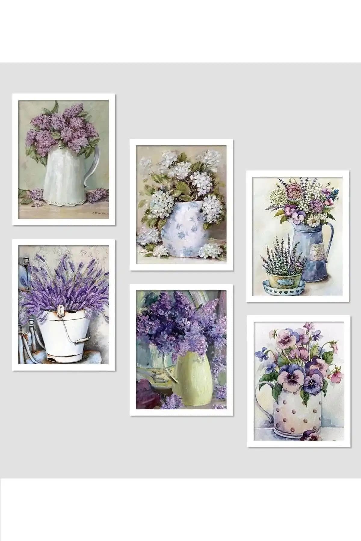 Cadran Collage Style ve NT Handmade Mor Çiçekler Duvar Dekoru Karşılaştırması 2