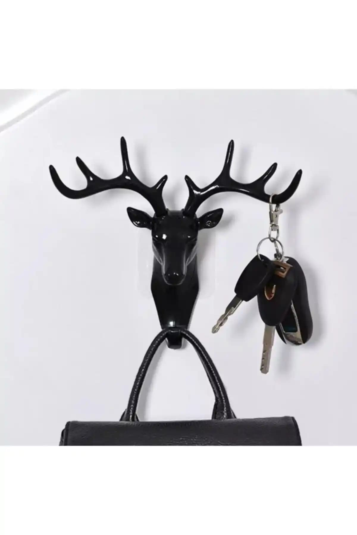 CajuArt Geyik Boynuz Duvar Askısı Modern ve Estetik Tasarım, Dayanıklı Reçine Malzeme ile