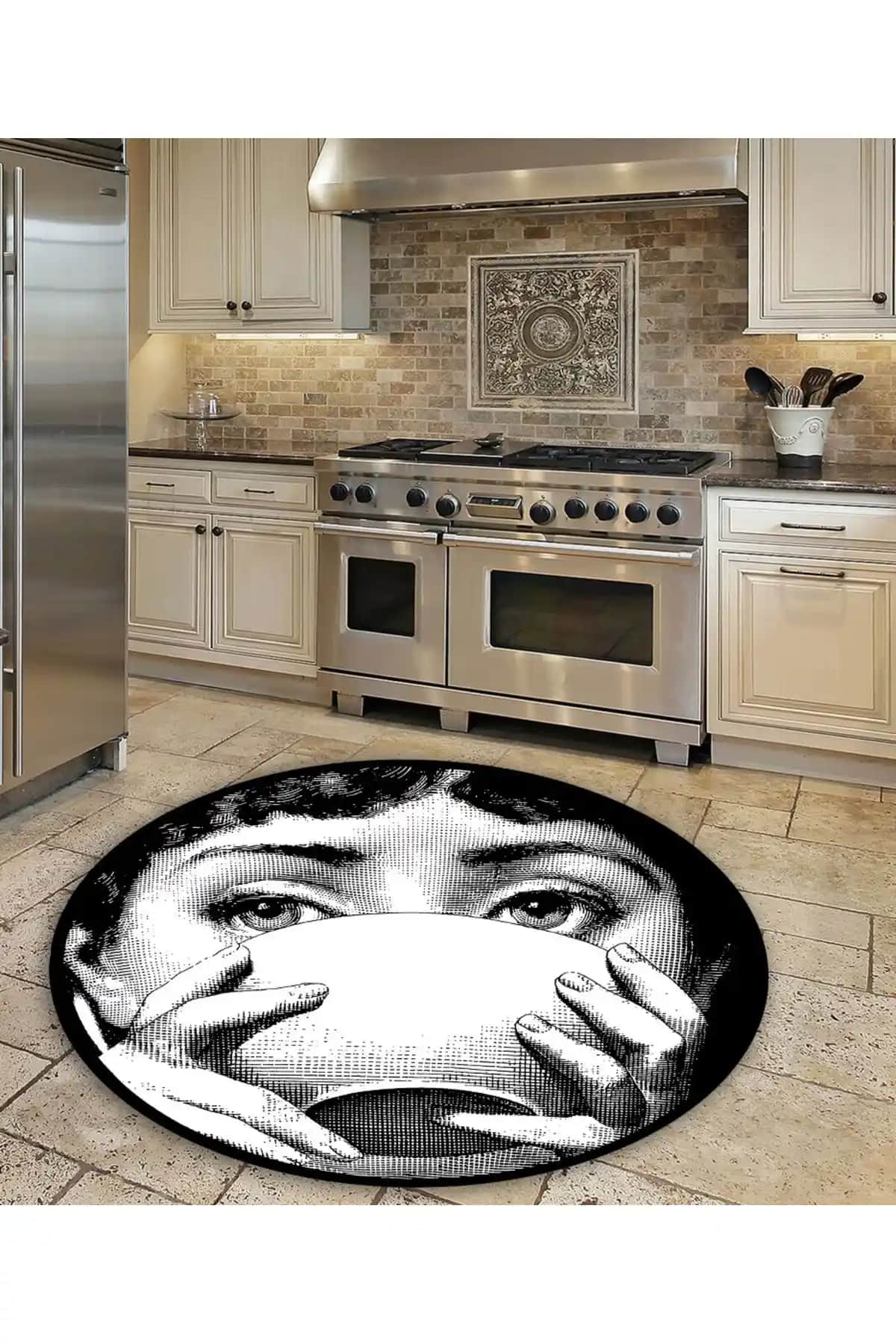 Eco Concept Bohem Temalı Yuvarlak Mutfak Halısı Modern ve Dayanıklı Tasarım