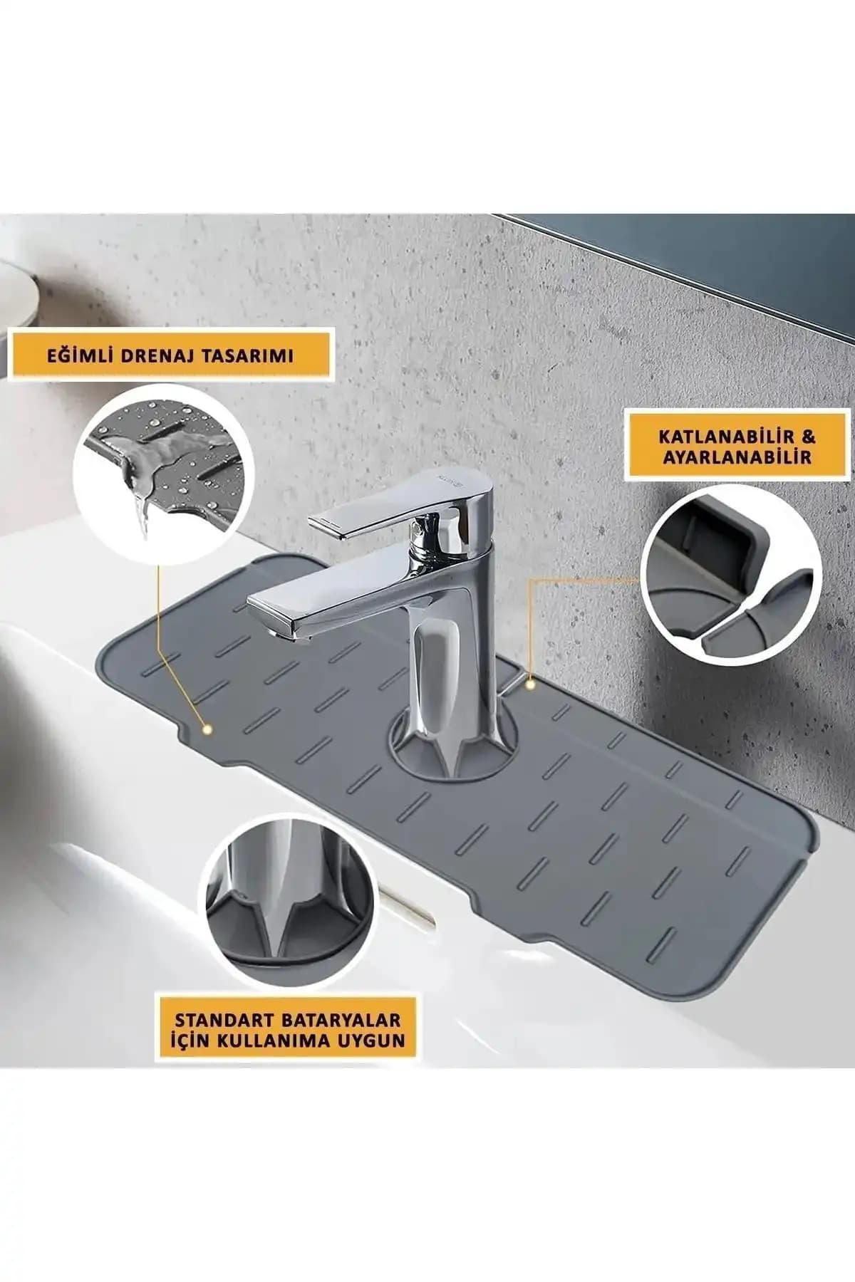 Genel Markalar Gri Su Tutucu Musluk Matı: Mutfak ve Banyo İçin Pratik Çözüm