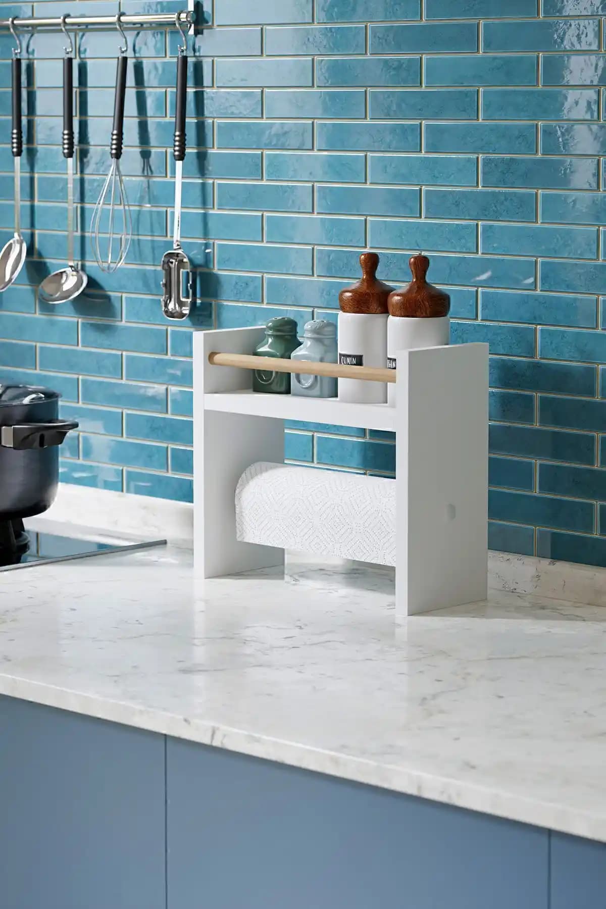 interGO Rulo Havlu Takılabilir Baharatlık Standı Modern ve Pratik Mutfak Çözümü