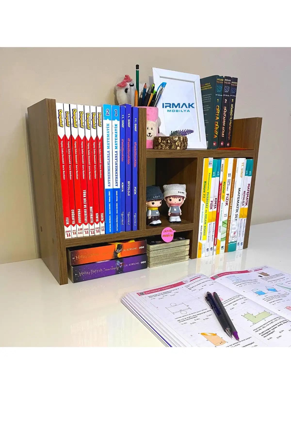 IRMAK MOBİLYA Tidy Ceviz Ayarlanabilir Kitaplık Modern ve Fonksiyonel Çözüm