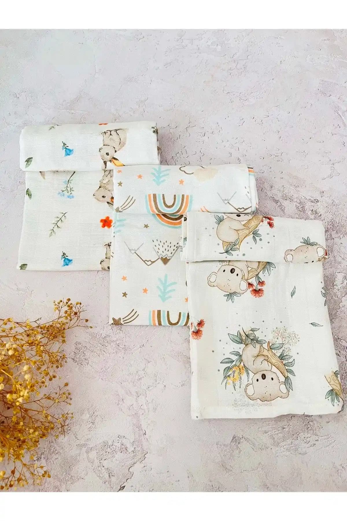 Juniperus Çok Amaçlı Müslin Bezi Seti: Doğal ve Dayanıklı Bebek Bakım Ürünü