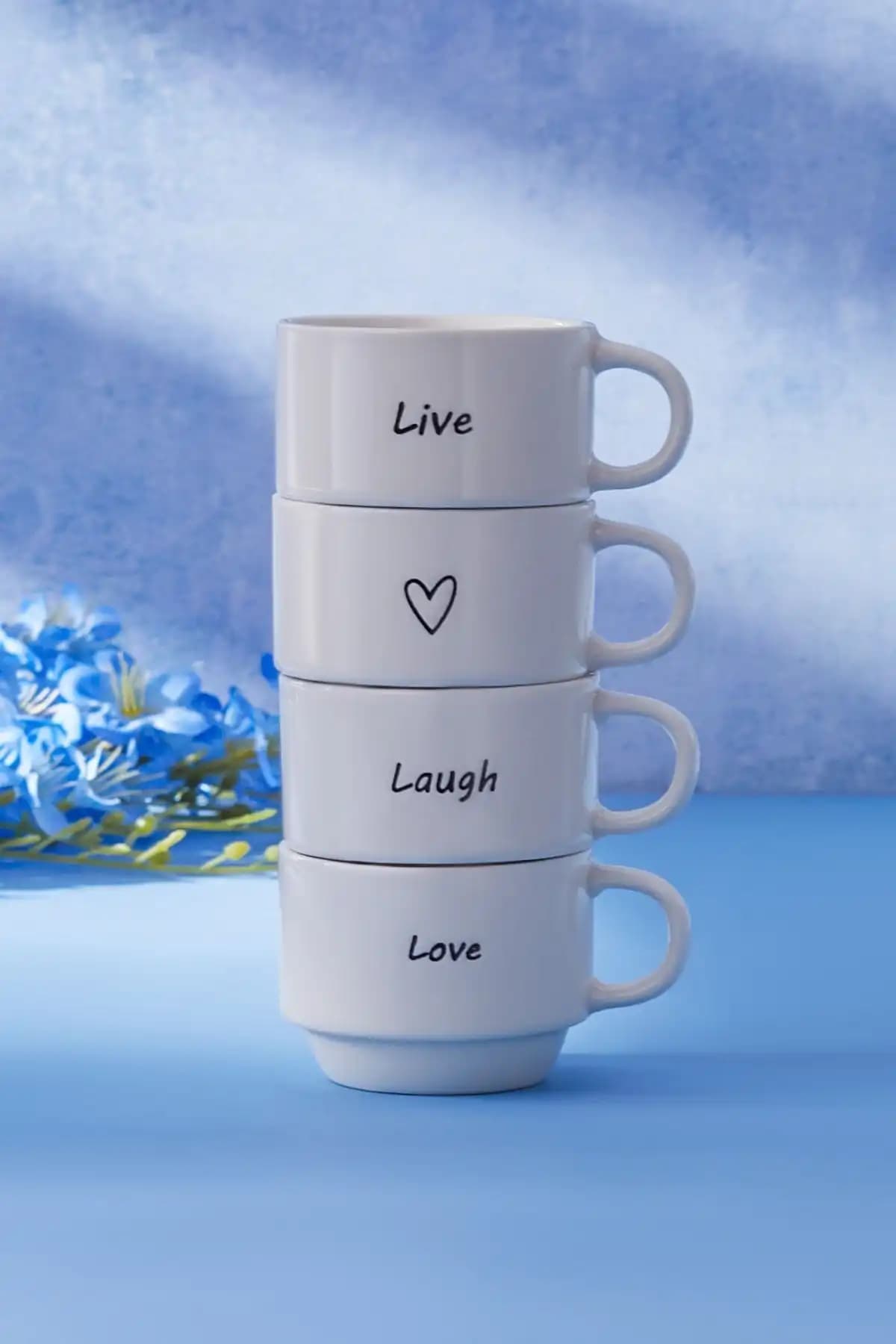 Karaca STD Lovely Laugh 4 Kişilik Espresso Kahve Seti Şık ve Dayanıklı Tasarım