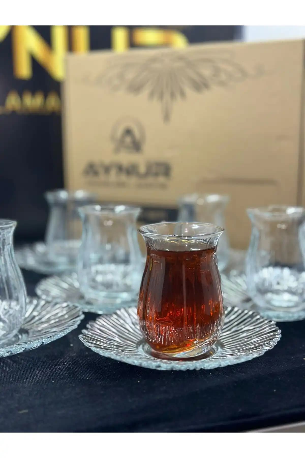 KAVEH 12 Parça Linka Sade Çay Takımı Estetik ve Fonksiyonel Tasarım