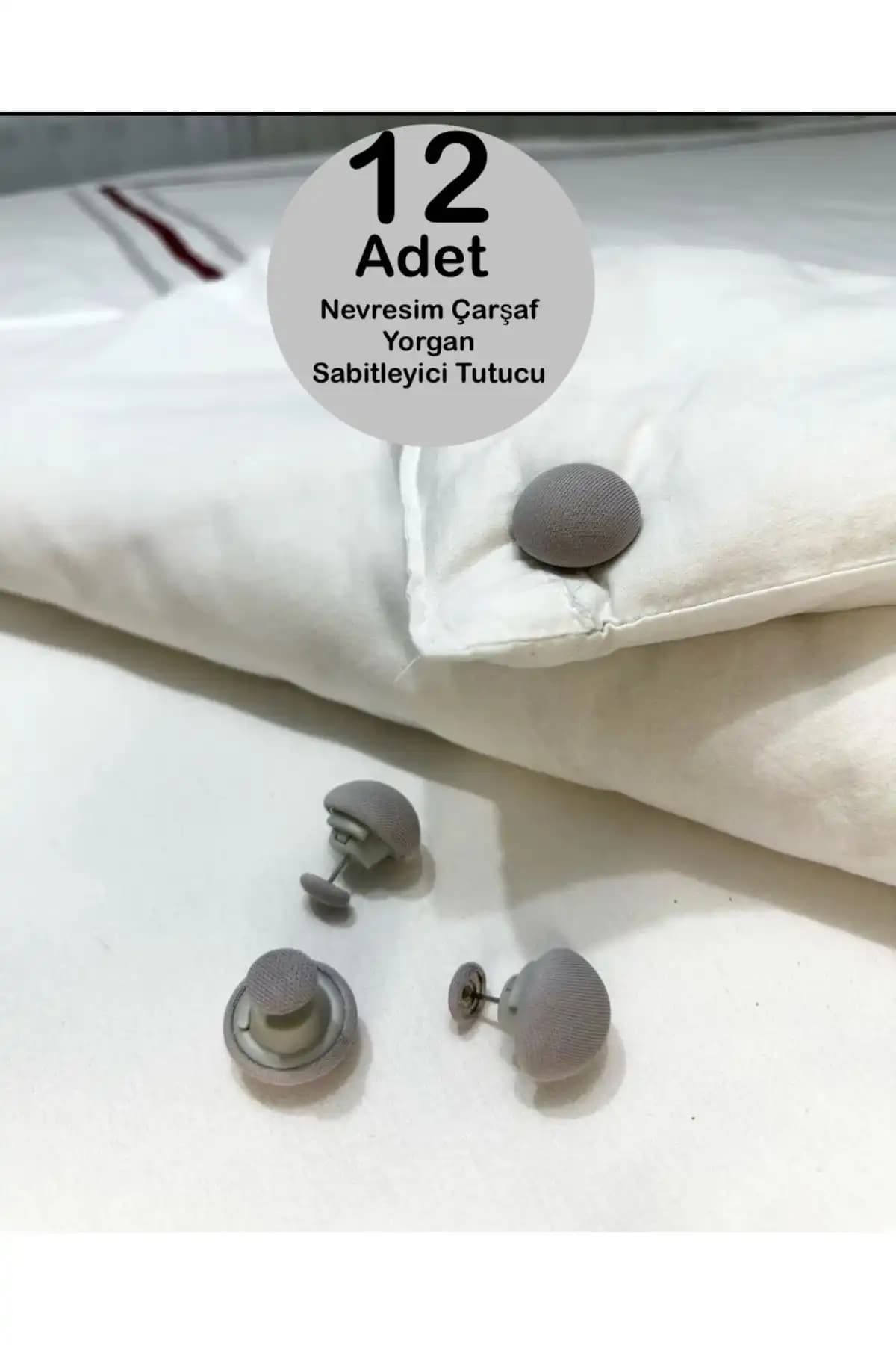 Küçük EW Pratik 12'li Mantar Şeklinde Yorgan Sabitleme Iğnesi ve Klipsleri