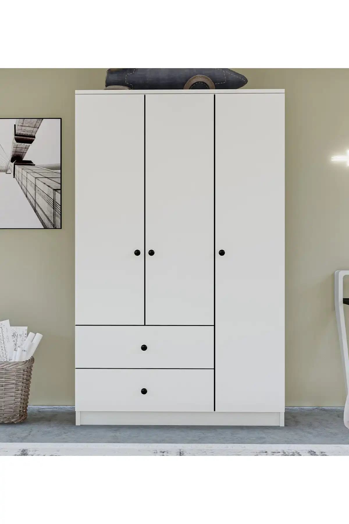 Metalia Gm 854 Home 3 Kapılı 2 Çekmeceli Gardrop Modern Tasarım ve Dayanıklılık