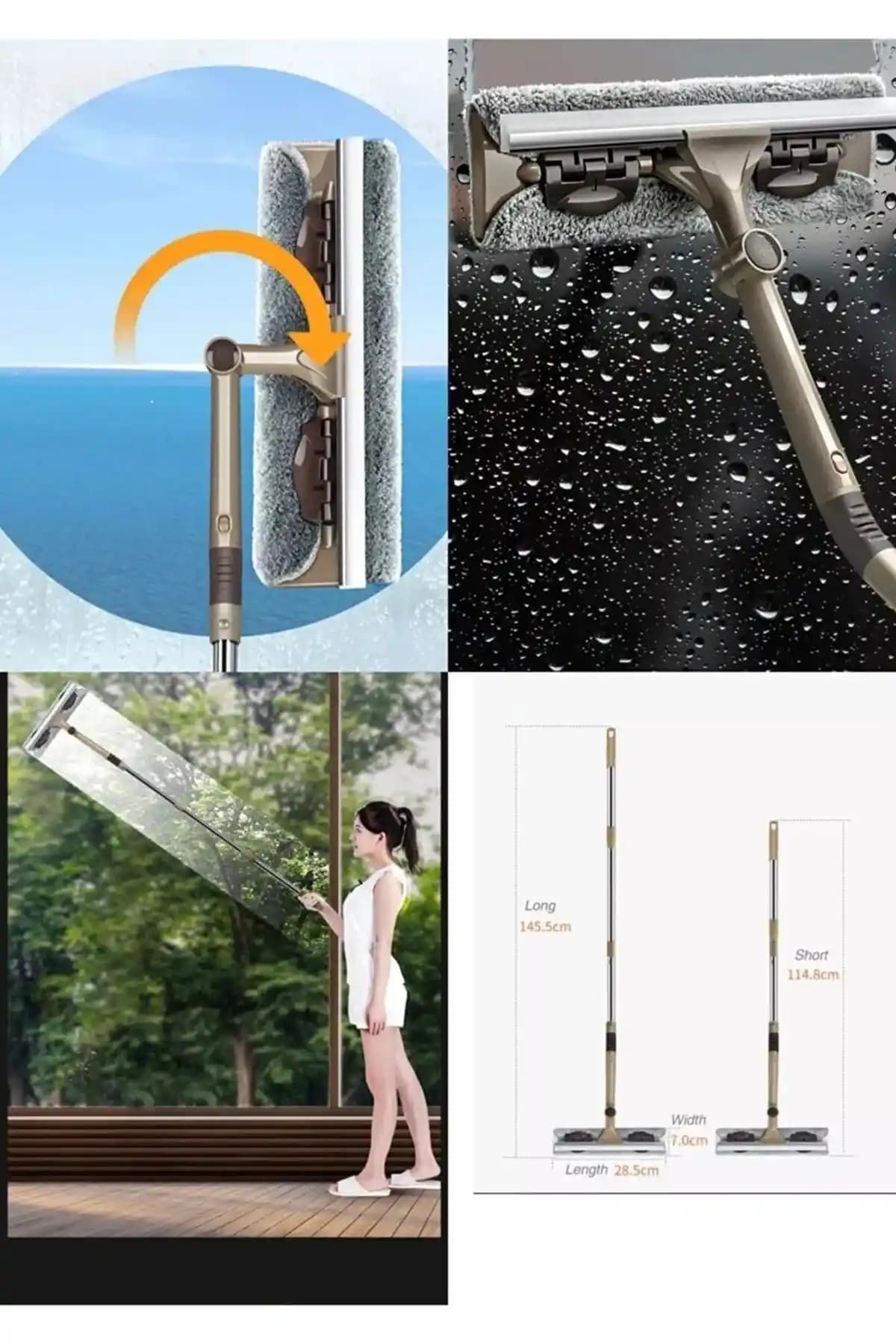 Molto Mikrofiber Cam Silme Aparatı: Esnek ve Dayanıklı Cam Temizliği Aracı