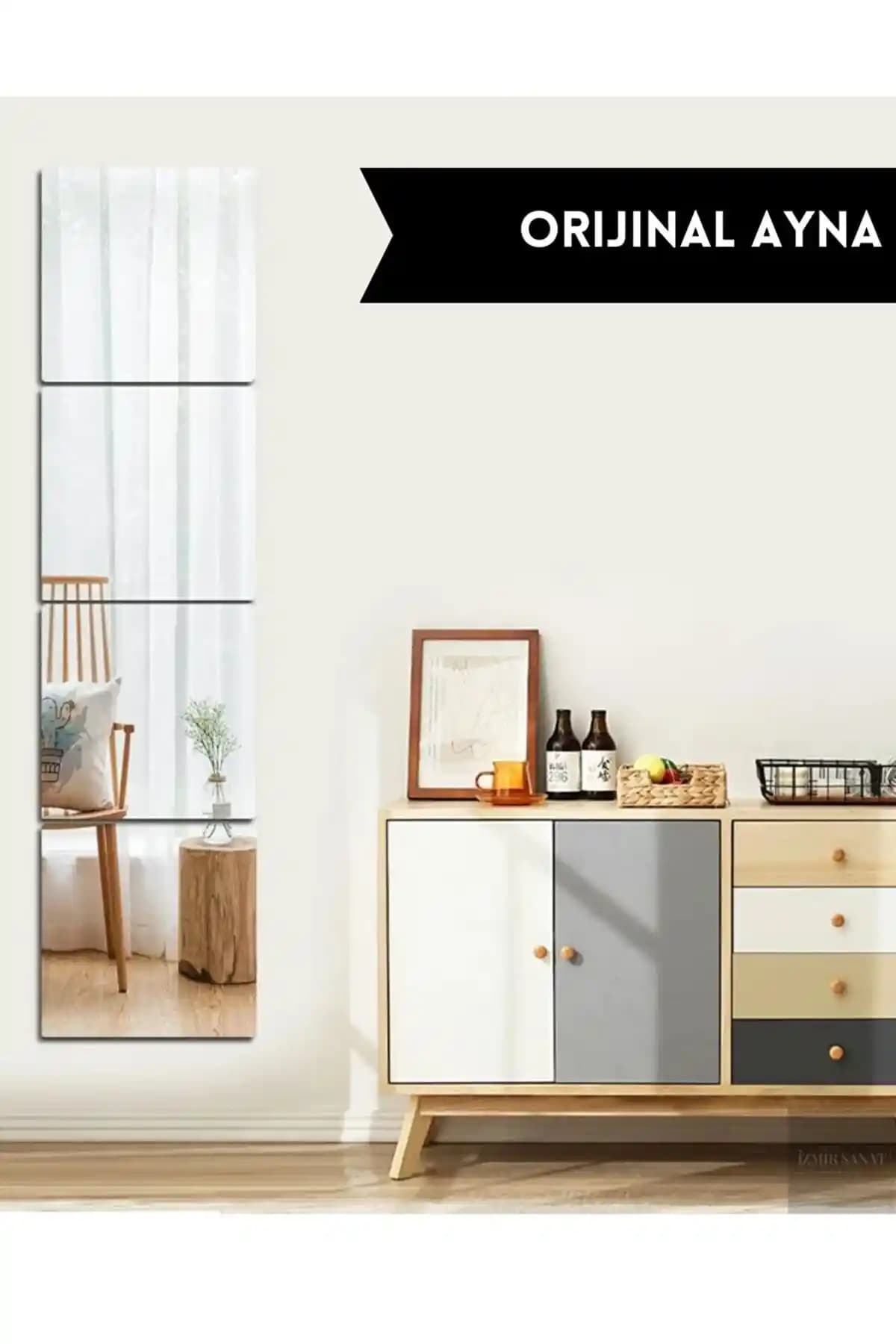 Muun'un Dekoratif 4'lü Ayna Seti Modern ve Estetik Duvar Dekorasyonu İçin Ideal