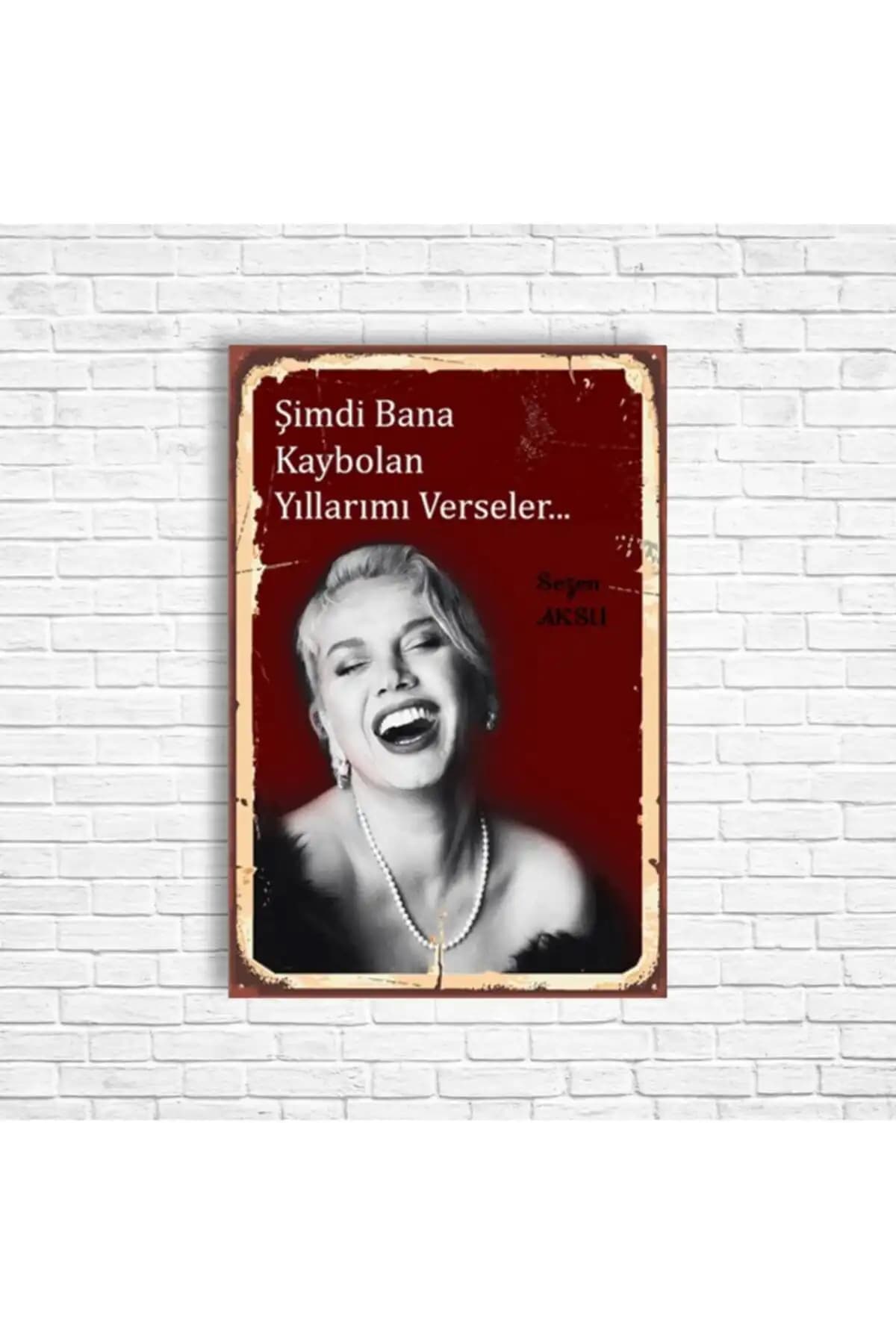 Sezen Aksu ve Türkan Şoray Retro Ahşap Posterleri Karşılaştırması: Ev Dekorasyonuna Nostaljik Dokunuşlar 1