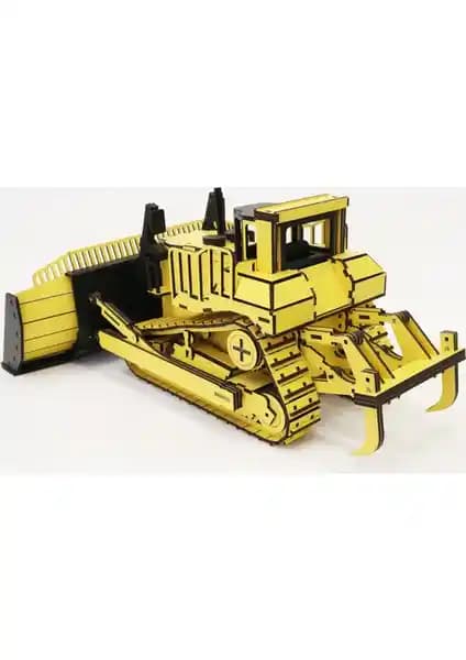 3D Ahşap Dozer Maketi: Detaylı Tasarım ve Eğitici Özellikler ile Kaliteli Model