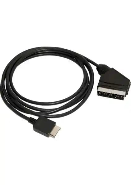 Alfais 4833 PS2 TV AV Scart Bağlantı Kablosu Yüksek Kalite ve Geniş Uyumluluk