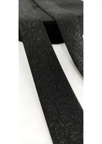 Altay Aksesuar 4cm Genişlikte Siyah Simli Lastik Şerit ile Dekorasyon ve El İşleri Ürünleri