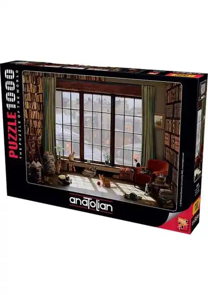 Anatolian 1000 Parçalık Puzzle Pencere Kedileri 1065 Yüksek Kaliteli ve Detaylı Yapboz