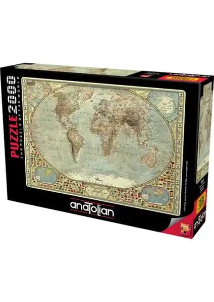Anatolian 2000 Parçalık Dünya Haritası Puzzle Detaylı İnceleme ve Kullanım Rehberi