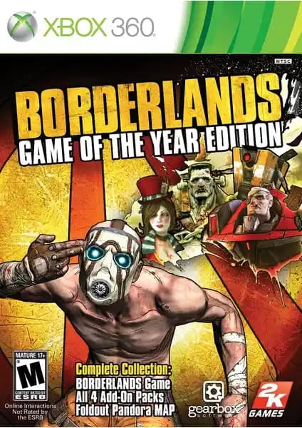 Borderlands: Game of the Year Edition Xbox 360 için kapsamlı aksiyon-RPG deneyimi