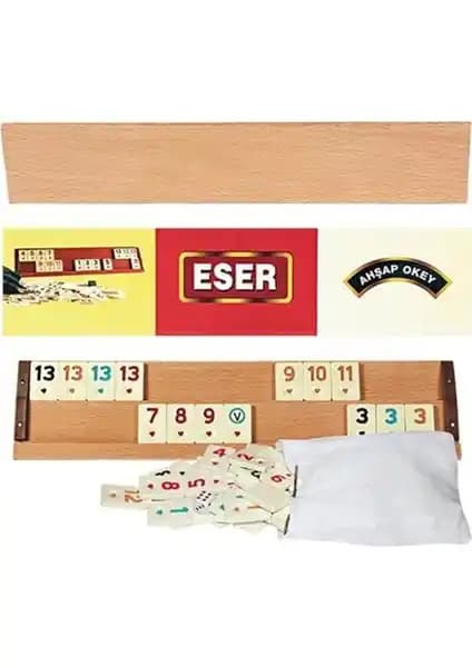 Eser Ağaç Okey Büyük: Doğal Ahşap Malzemeden Dayanıklı ve Estetik Okey Takımı