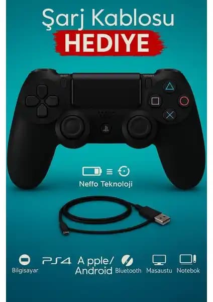 Kensa Doubleshock 4 Kablosuz Titreşimli Oyun Kolu: PS4 ve PC Uyumlu Gelişmiş Kontrol Cihazı