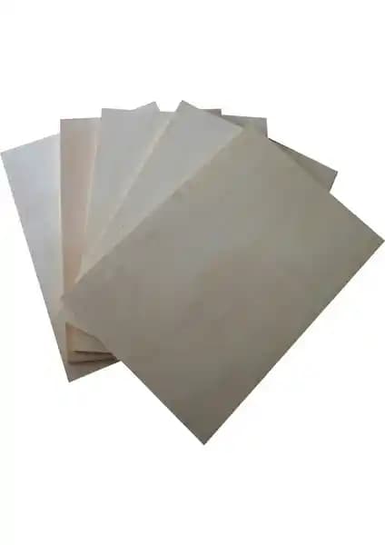 Mobilreyon Kavak Kontraplak Seti 5'li 8 mm A3 Boyut Doğal ve Dayanıklı Ahşap Malzeme