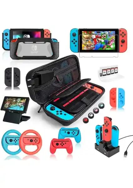 Nintendo Switch İçin Kapsamlı Aksesuar Setiyle Oyun Deneyiminizi Geliştirin ve Koruyun