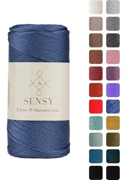 Sensy Premium 1,5 mm Polyester Makrome İpi - Dayanıklı ve Çok Yönlü El İşi Malzemesi