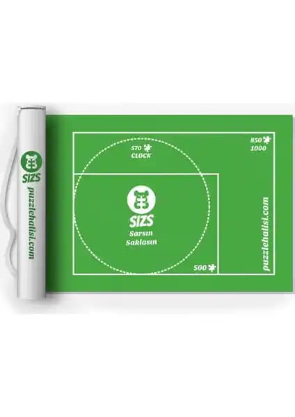 Sizs Puzzle Halısı 1000’lik: Geniş ve Dayanıklı Puzzle Yapma Alanı ve Taşıma Çözümü